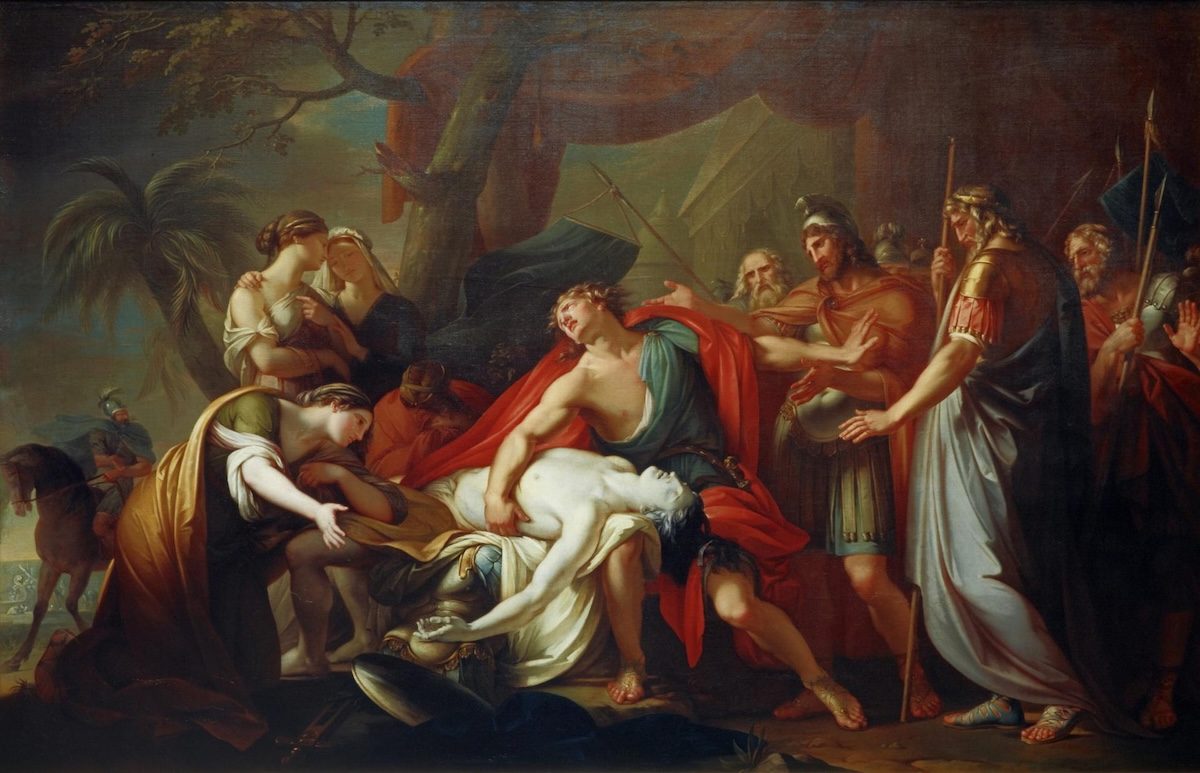 Achilles Lamenting the Death of Patroclus, painting by Gavin Hamilton