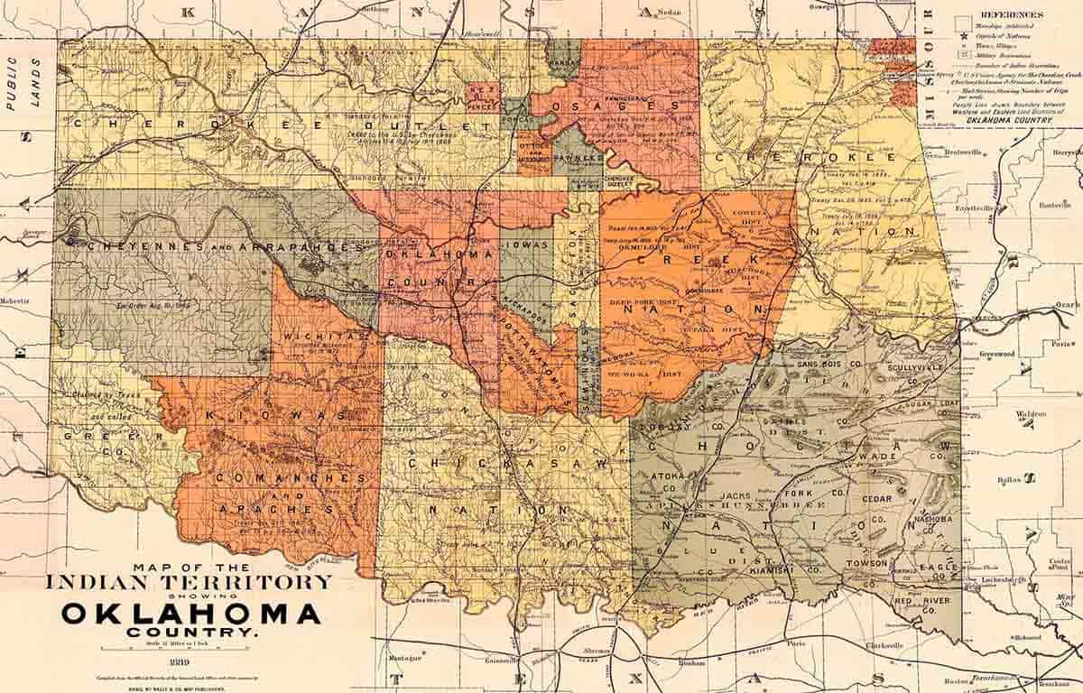 indian and oklahoma territories map