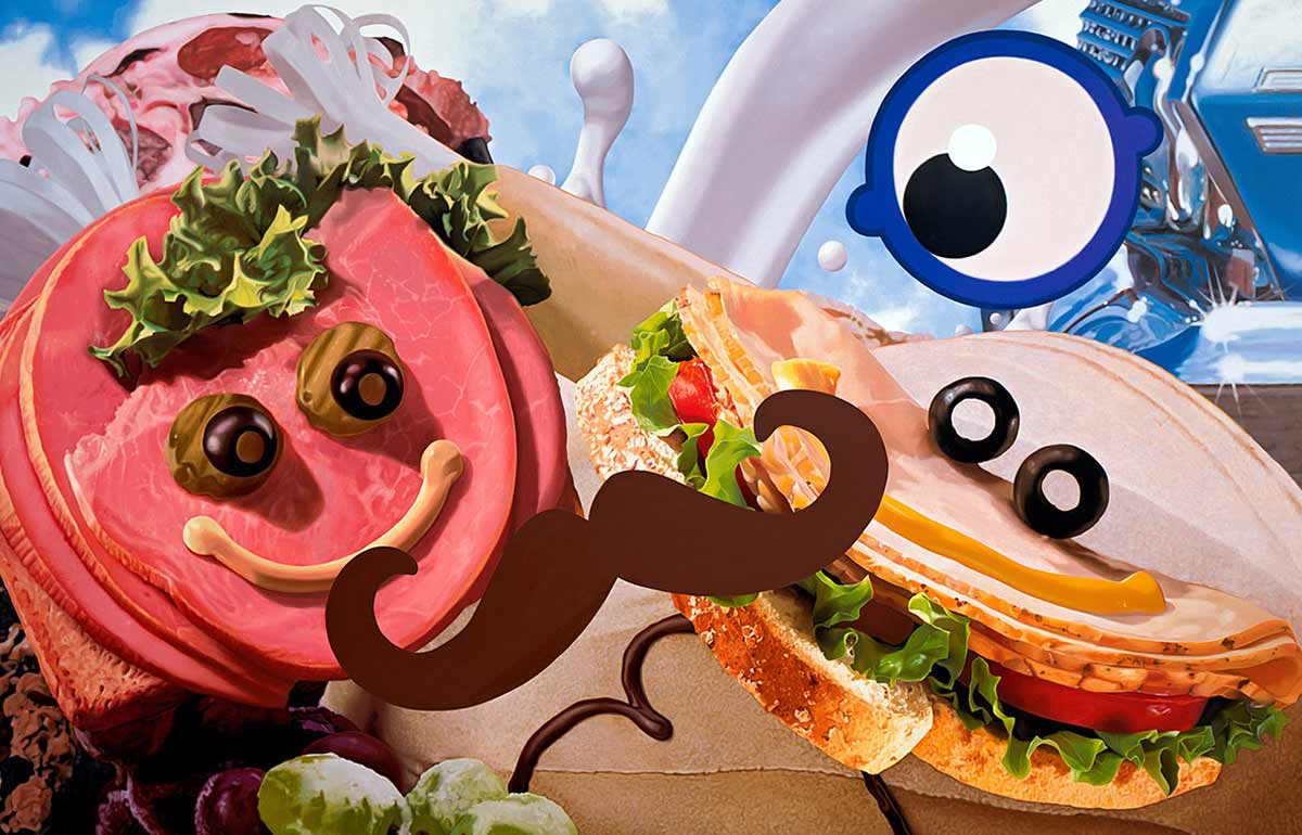 jeff koons sandwiches painting