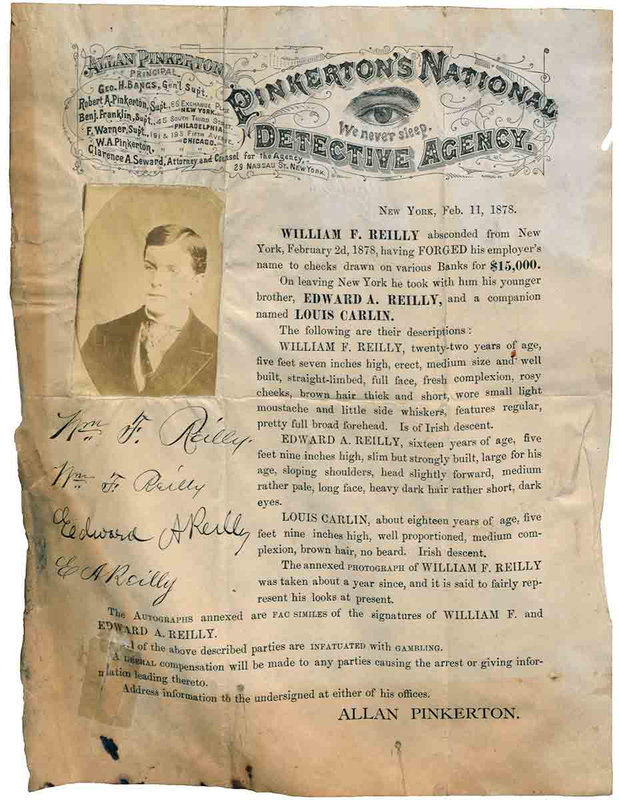 pinkerton wanted poster