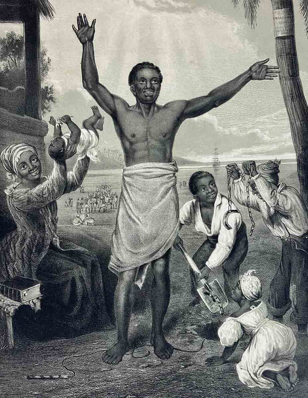 plate celebrating abolition