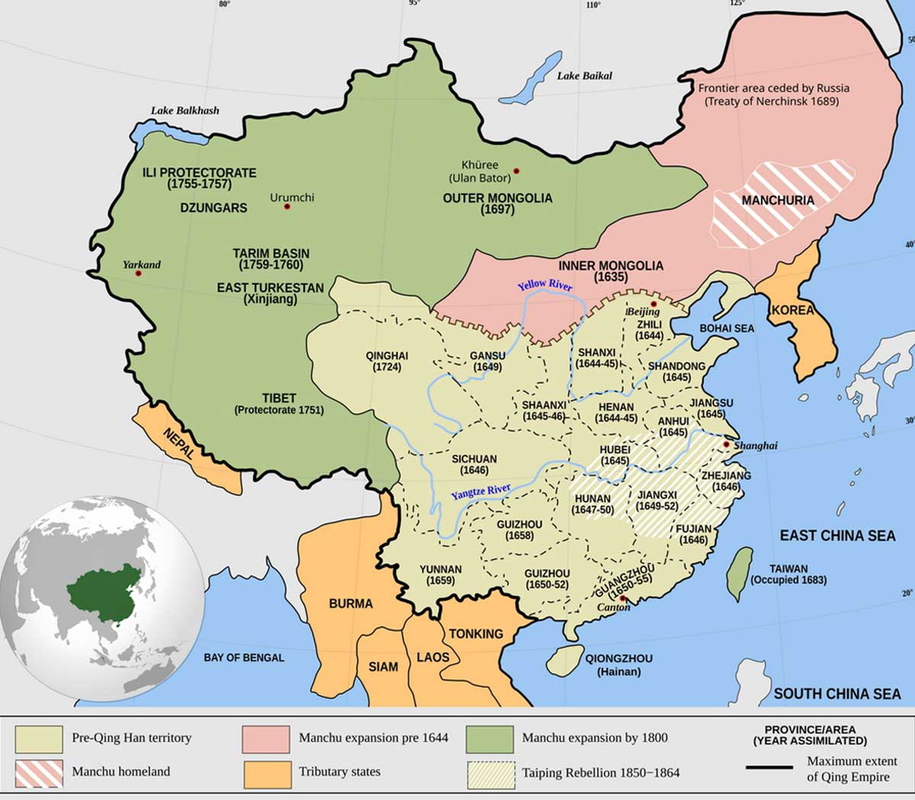 qing dynasty map