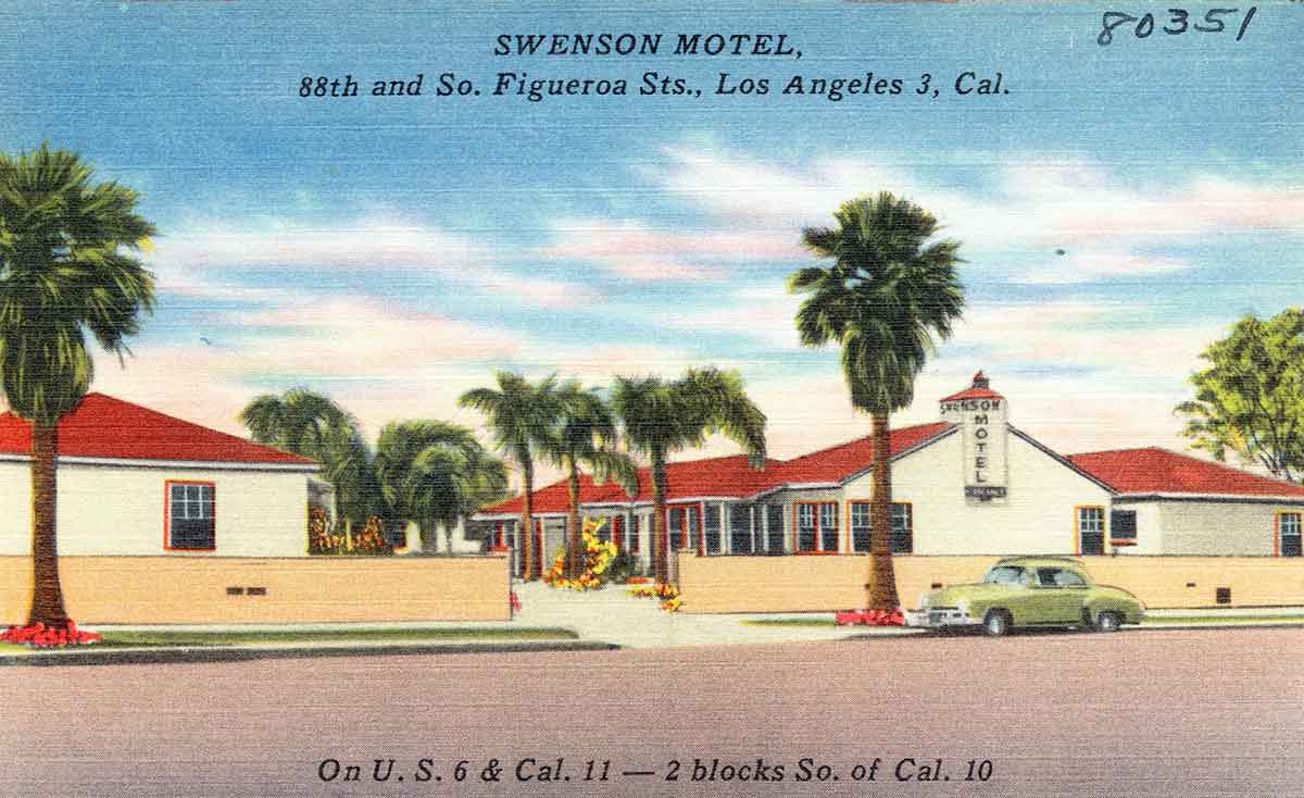 swenson motel postcard