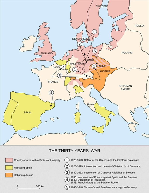 thirty years war map